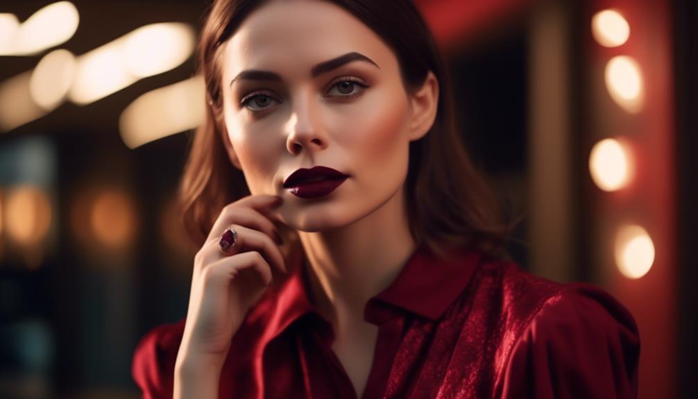 beauty trend burgundy lipstick