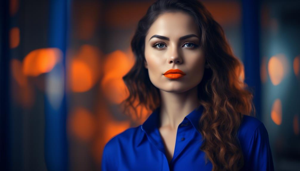 bright orange lipstick choice